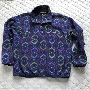 Vintage Patagonia Synchilla dark purple geometric